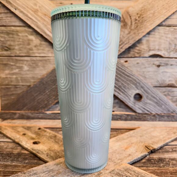 NEW Starbucks Spring 2024 Anniversary Shell Soft Touch Mint Green/Teal, 24 fl oz - Picture 8 of 9